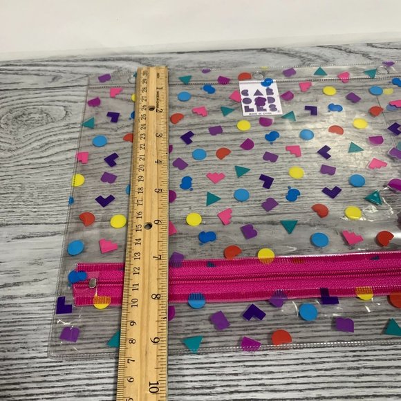 Vintage Rare Caboodles Binder Buddies PVC 2 Compartment Pouch - Picture 8 of 8